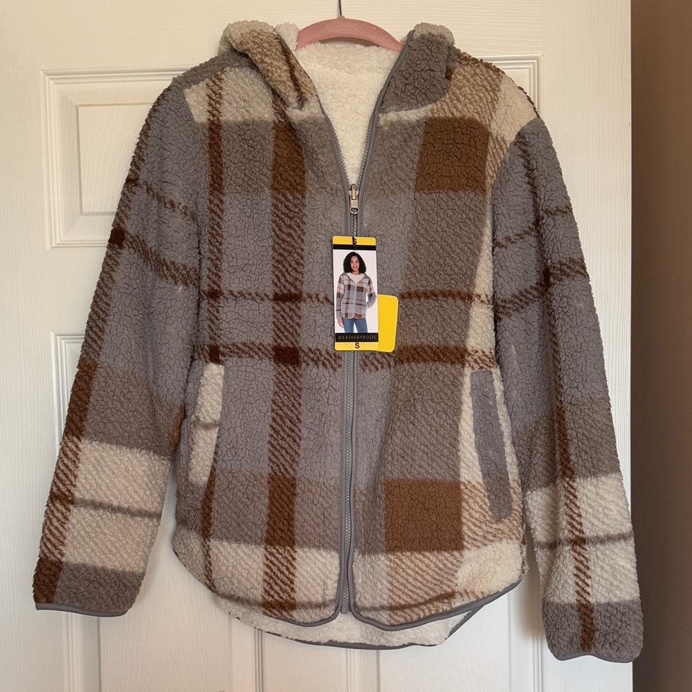 Plaid Jacket with Hood